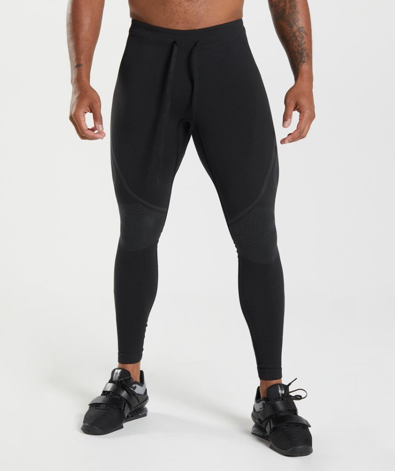 Legginsy Gymshark 315 Seamless Męskie Czarne | PL 798GJO